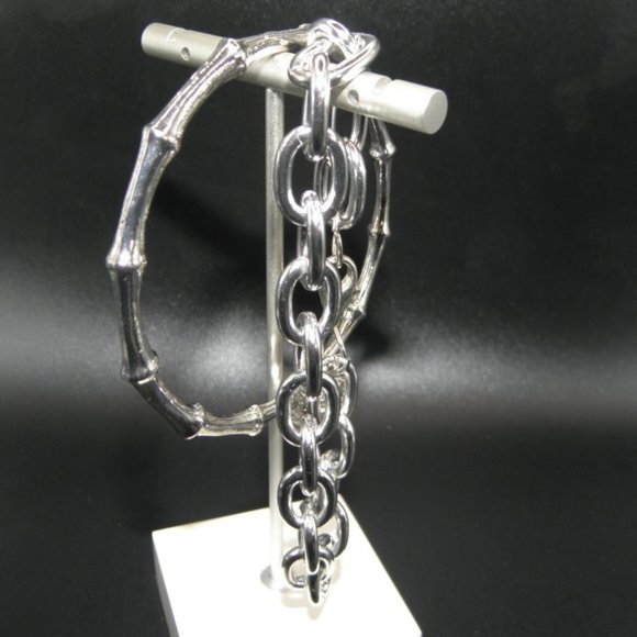 2PCS/Set Bamboo Bangle and Chain Bracelet - Picture 13 of 13